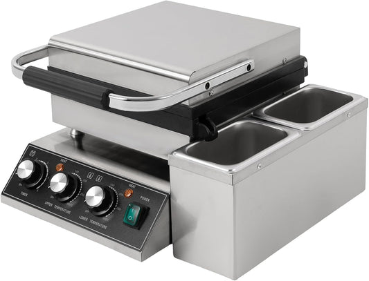 Mini Dutch Pancake Baker, Commercial Electric Nonstick Waffle Maker Machine with Time & Temperature Control,Non-Stick Pancake Maker for Home and Restaurants