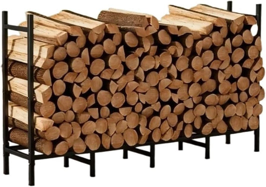 Firewood storage rack Heavy Duty Firewood Rack Adjustable Design - Large Capacity Log Holder for Indoor/Outdoor Use, Weatherproof
