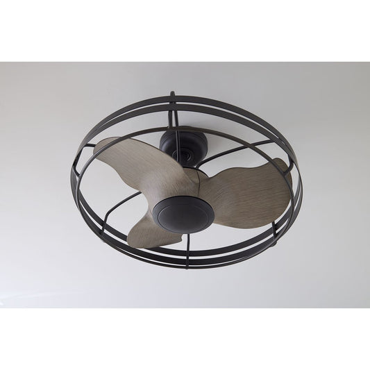 Progress Lighting Bastrop 26-in Outdoor Matte Black with Rustic Charcoal Blades Fandelier Ceiling Fan Without Light - Remote Included ( 3 -Blade ) 5302711
