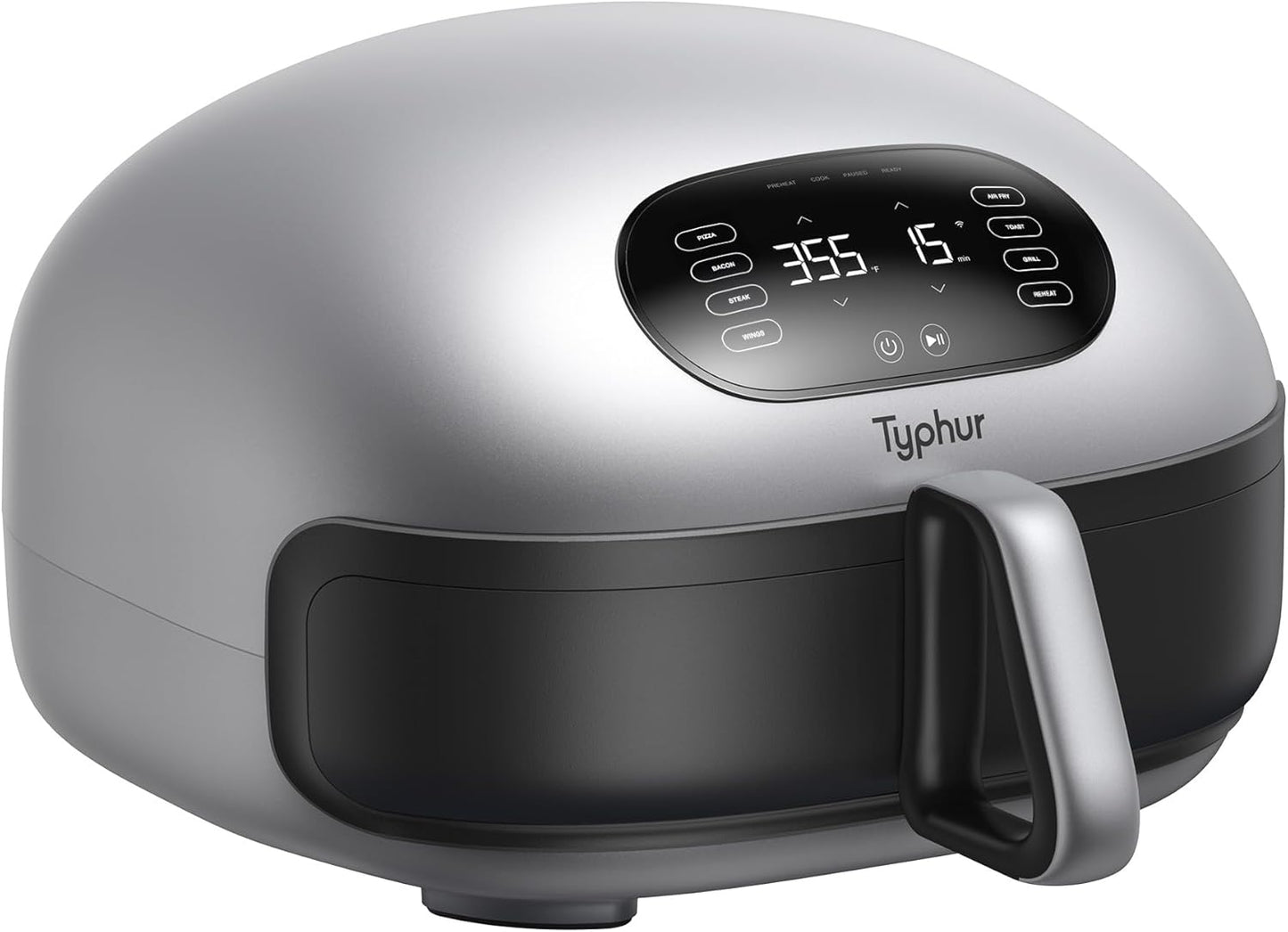 Typhur Dome 2 Air Fryer, Extra Large Airfryer with Superior Airflow, Self-cleaning Smart Digital Fryer with PFAS free Basket for Quick Easy Meals, Fits a 12" Pizza or 4-Slice Toast