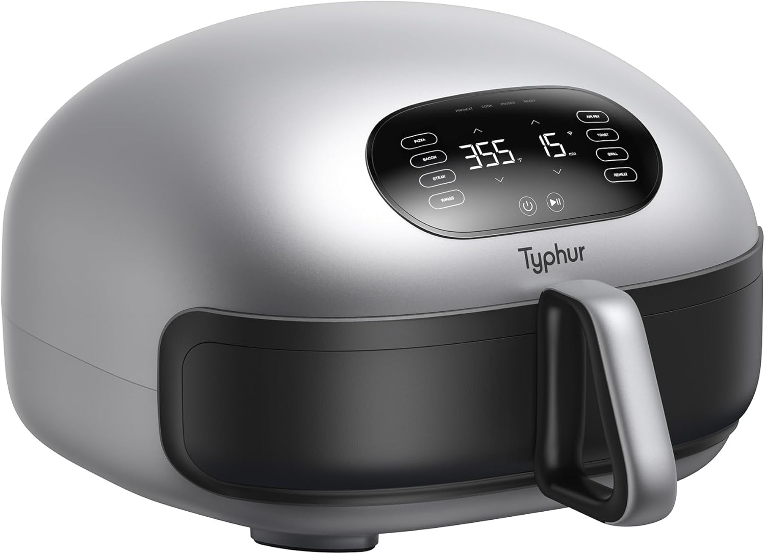 Typhur Dome 2 Air Fryer, Extra Large Airfryer with Superior Airflow, Self-cleaning Smart Digital Fryer with PFAS free Basket for Quick Easy Meals, Fits a 12" Pizza or 4-Slice Toast