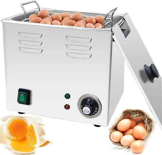 DOrorO 2600W Automatic Commercial Egg Boiler, Hot Spring Egg Cooker, 50Pcs Large Capacity Intelligent Half-Boiled Egg Soft-Boiled Egg Machine, Electric Egg Cooker Boiler