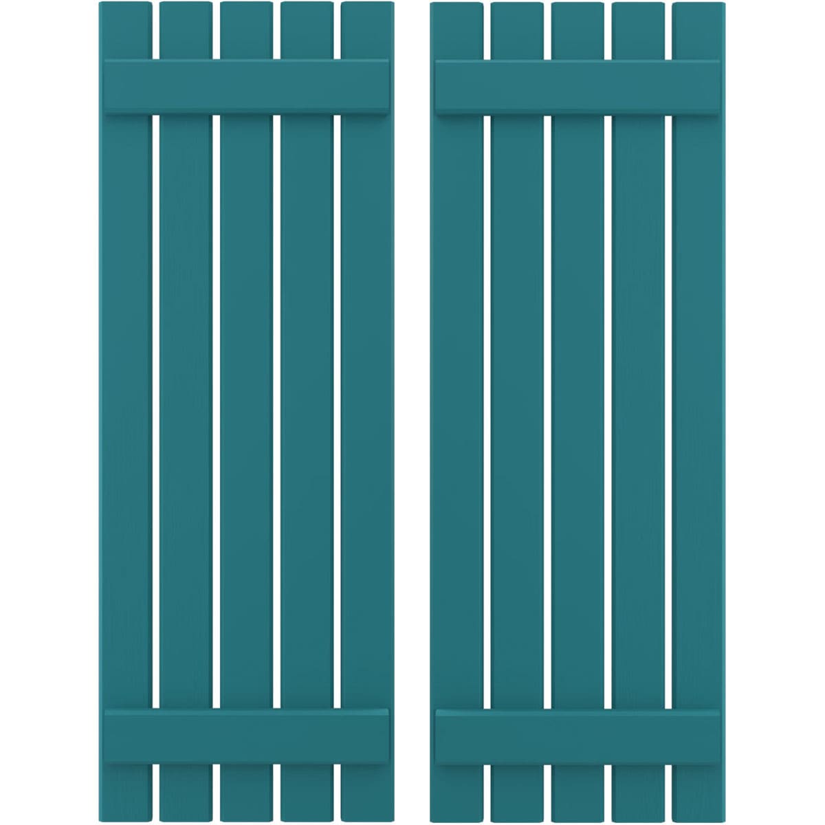 Ekena Millwork 19.5-in W x 54-in H Antigua Board and batten Z-bar Wood Exterior Shutters ( 2 -Pack )