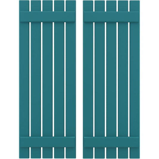 Ekena Millwork 19.5-in W x 54-in H Antigua Board and batten Z-bar Wood Exterior Shutters ( 2 -Pack )