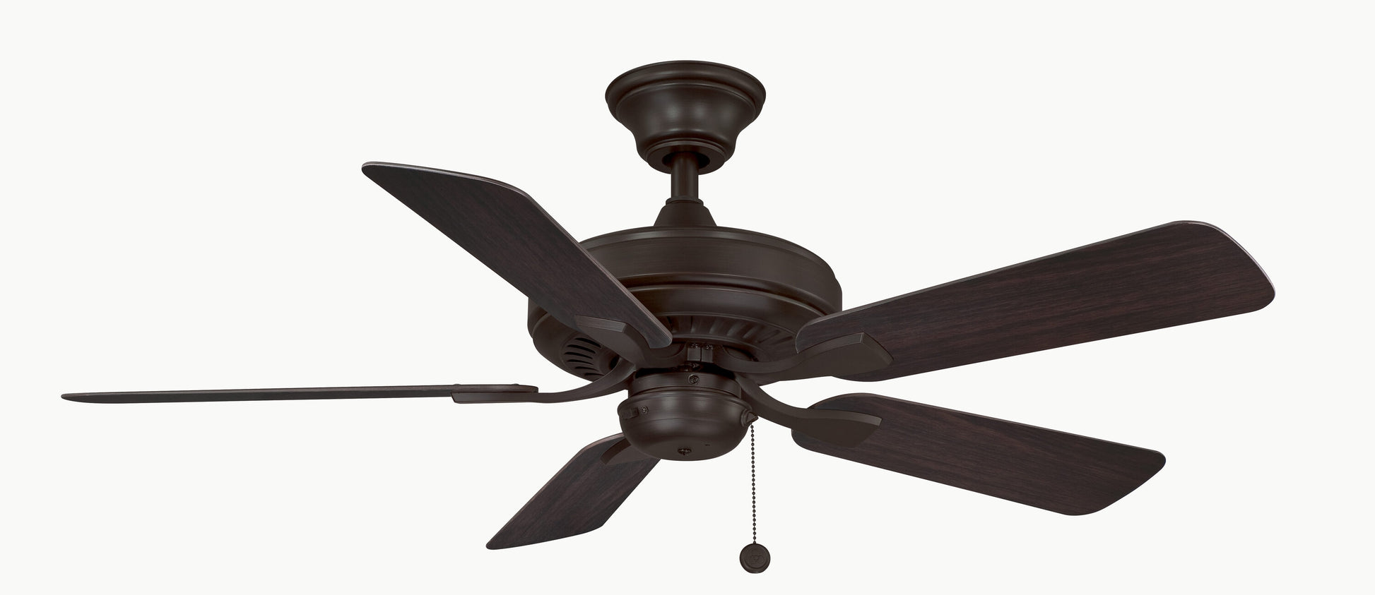 Fanimation Edgewood44 44-in Outdoor Dark Bronze with Dark Walnut Blades Ceiling Fan Light Kit Compatible ( 5 -Blade ) 5326932