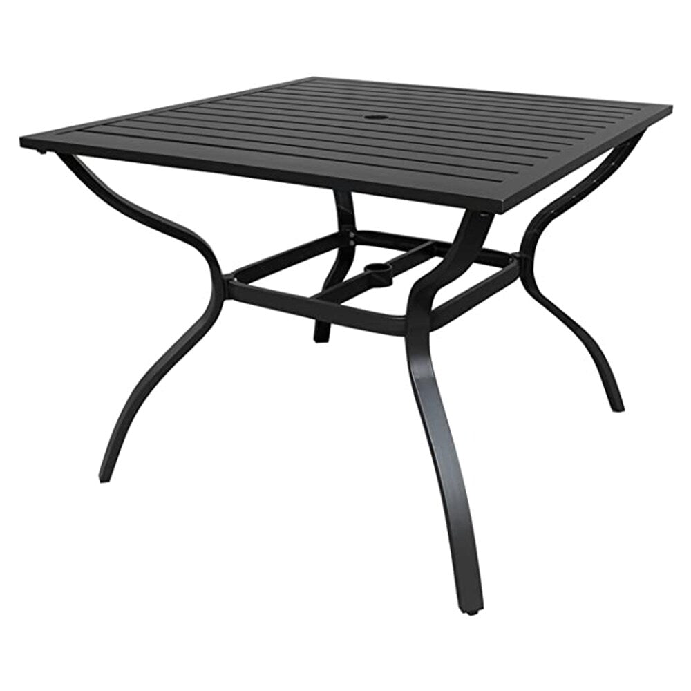 Sunrinx Square Outdoor Dining Table 37-in W x 37-in L with Umbrella Hole