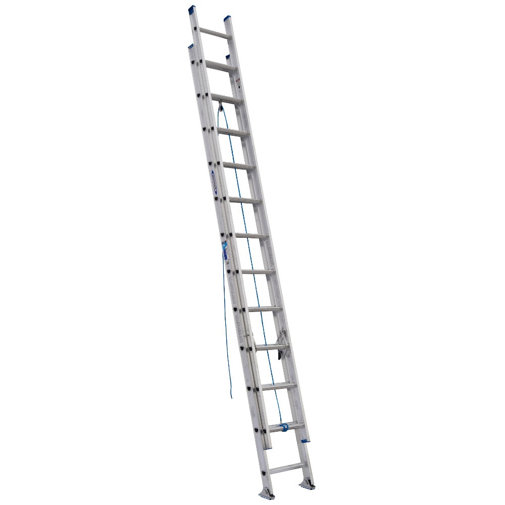 Werner D1300-2 24-ft Aluminum Type 1- 250-lb Load Capacity Extension Ladder D1324-2