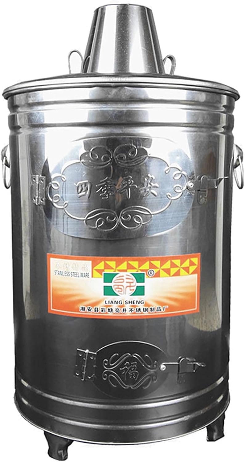 Portable Incinerator Fire Bin - Stainless Steel Waste Combustion Barrel for Garbage, Paper, and Leaves - Ideal Garden Incinerator