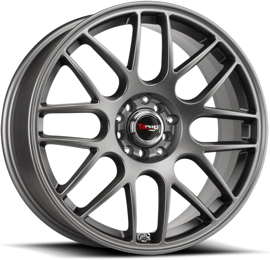 17" DRAG WHEELS DR34 17x7.5" +45 OFFSET 5x100/5x114.3 FLAT CHARCOAL GRAY FULL PAINTED - SINGLE