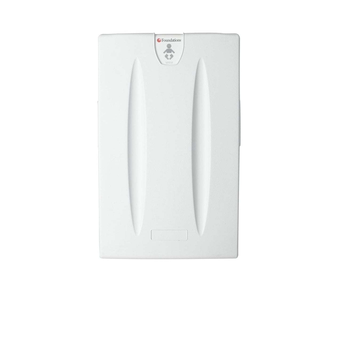 Foundations Classic Vertical Baby Diaper Changing Station, Wall Mount, Built in Liner Dispenser, One Handed Adjustable Safety Strap, Light Gray (100-EV)