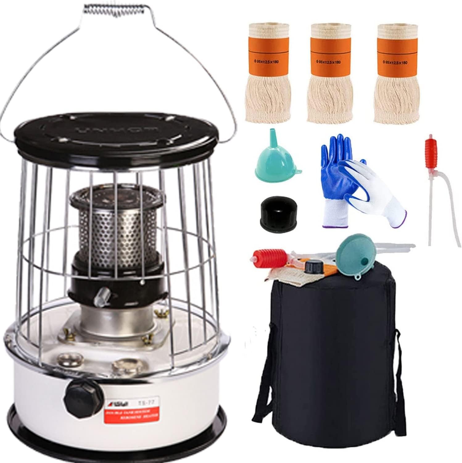 Kerosene Heaters for Indoor Use, for Indoor/Outdoor, Compact Convection Kerosene Space Heater 10000 BTU for Patio Camping (6L),