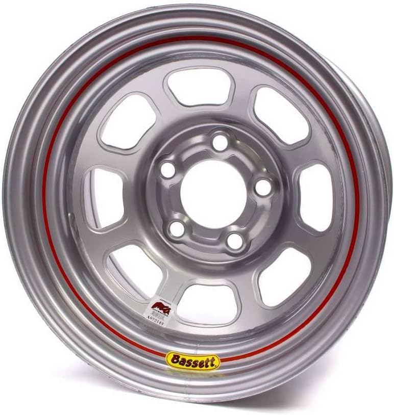 Bassett 15" x 8", 5-on-4.75", 3 Off IMCA Silver Wheel 58DC3IS