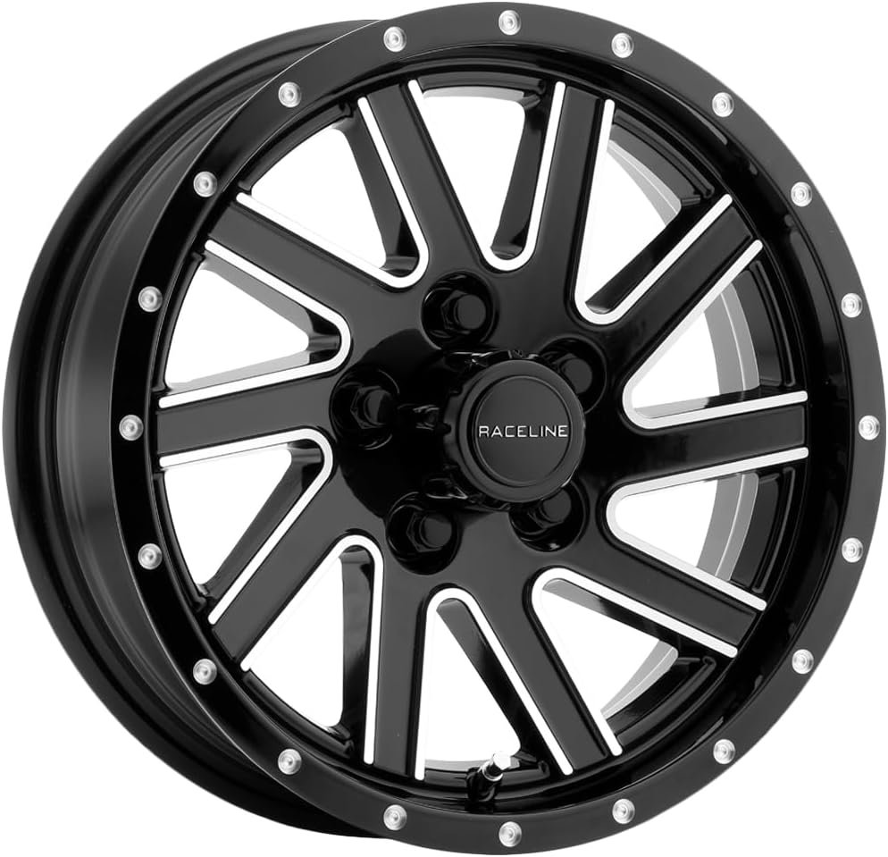 Raceline Wheels 820M Twisted Trailer Satin Black Wheel (15 x 5. inches /5 x 114 mm, 0 mm Offset)