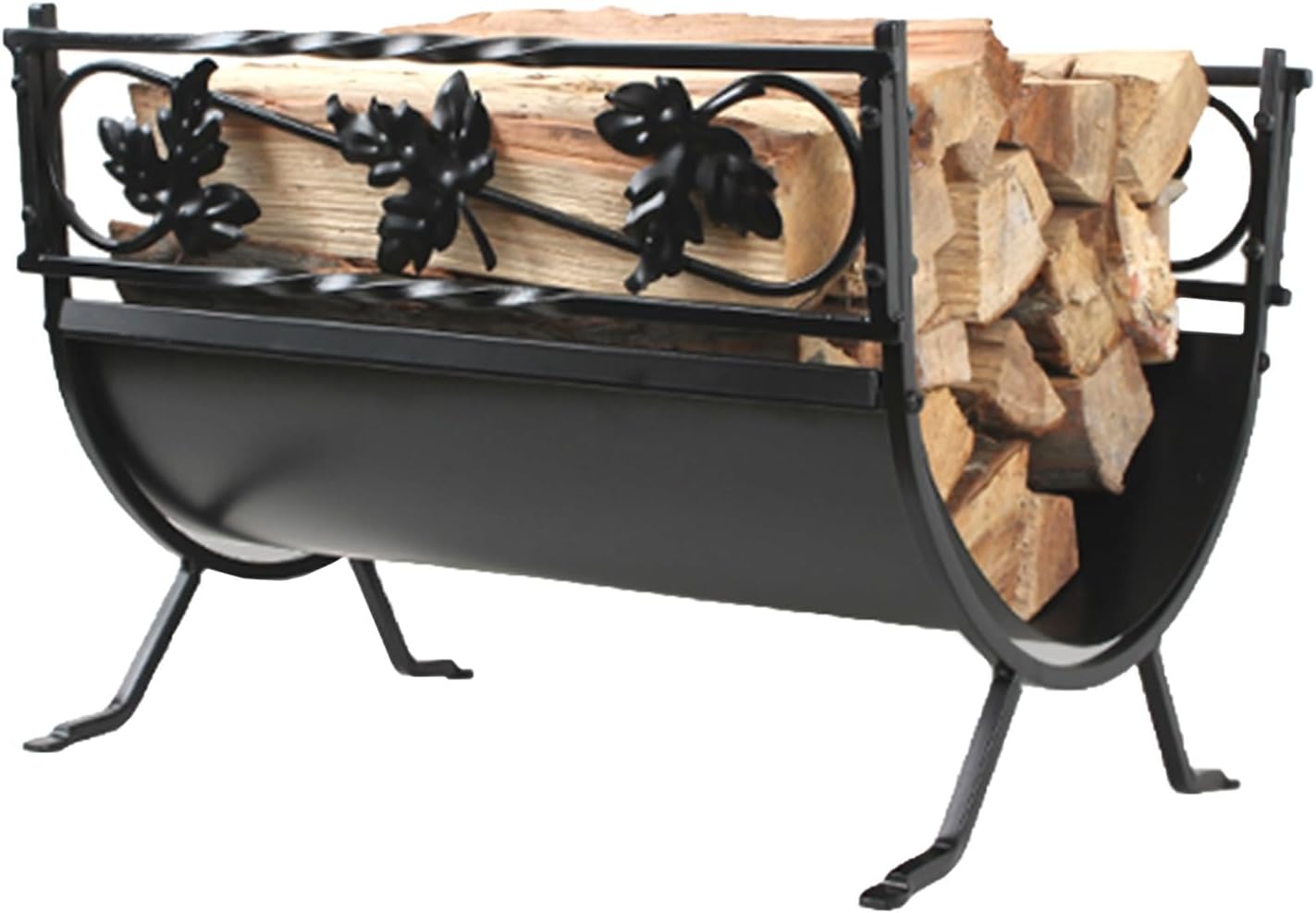 Portable Metal Stand for Outdoor Camping, Firewood Rack Outdoor, Firewood Storage Tote, 14" Folding Firewood Rack with TableTop