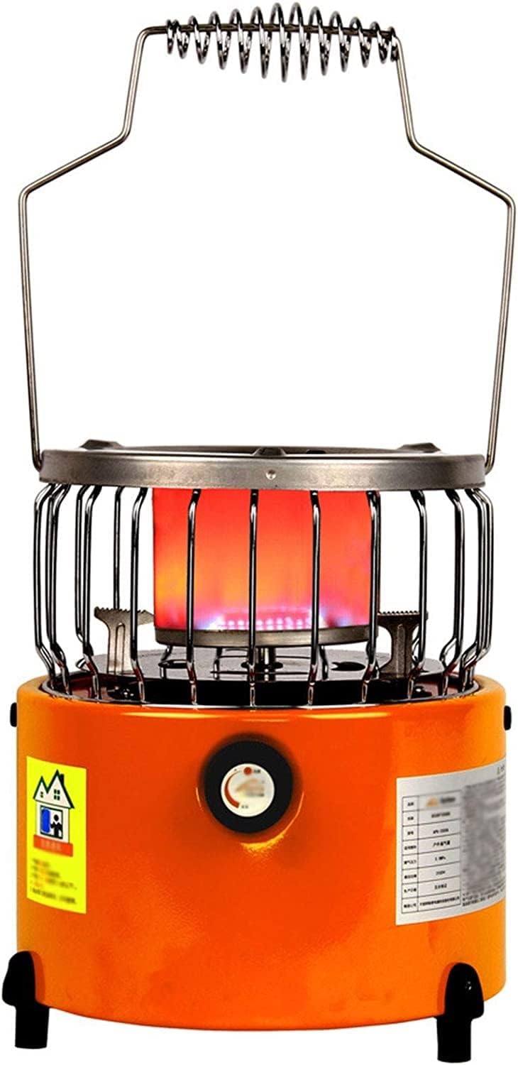 Portable Propane Heater, Outdoor Patio Space Heater with Handle Liquefied Gas Heater Roasting Stove 21.5x18.5cm, 2Kw for Outdoor Home, Orange