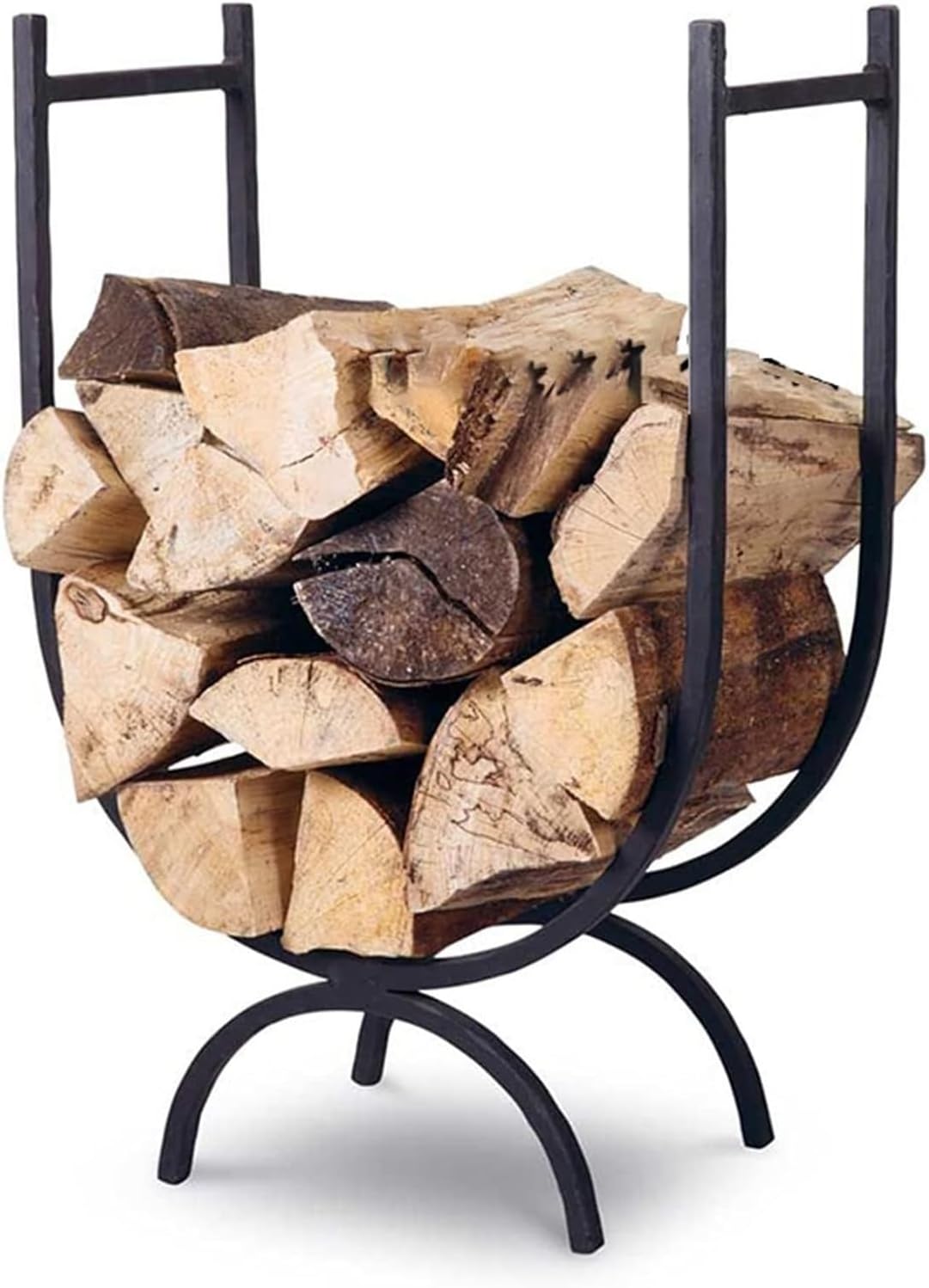Firewood Rack,Firewood Holder, Modern Indoor Outdoor Backyard Fireplace Log Wood Stand Brackets for Garage Tool Shed Fire Pits