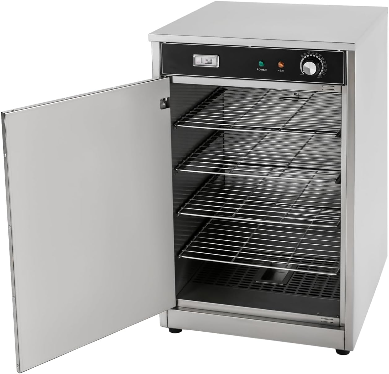 Commercial Hot Box Food Warmer Cabinet, 110V, 660W 5-Shelf Electric Heater Box for Food, Countertop Oven Food Warmer w\/Thermometer and Adjustable Thermostat for Pizza, Pretzel and Chicken