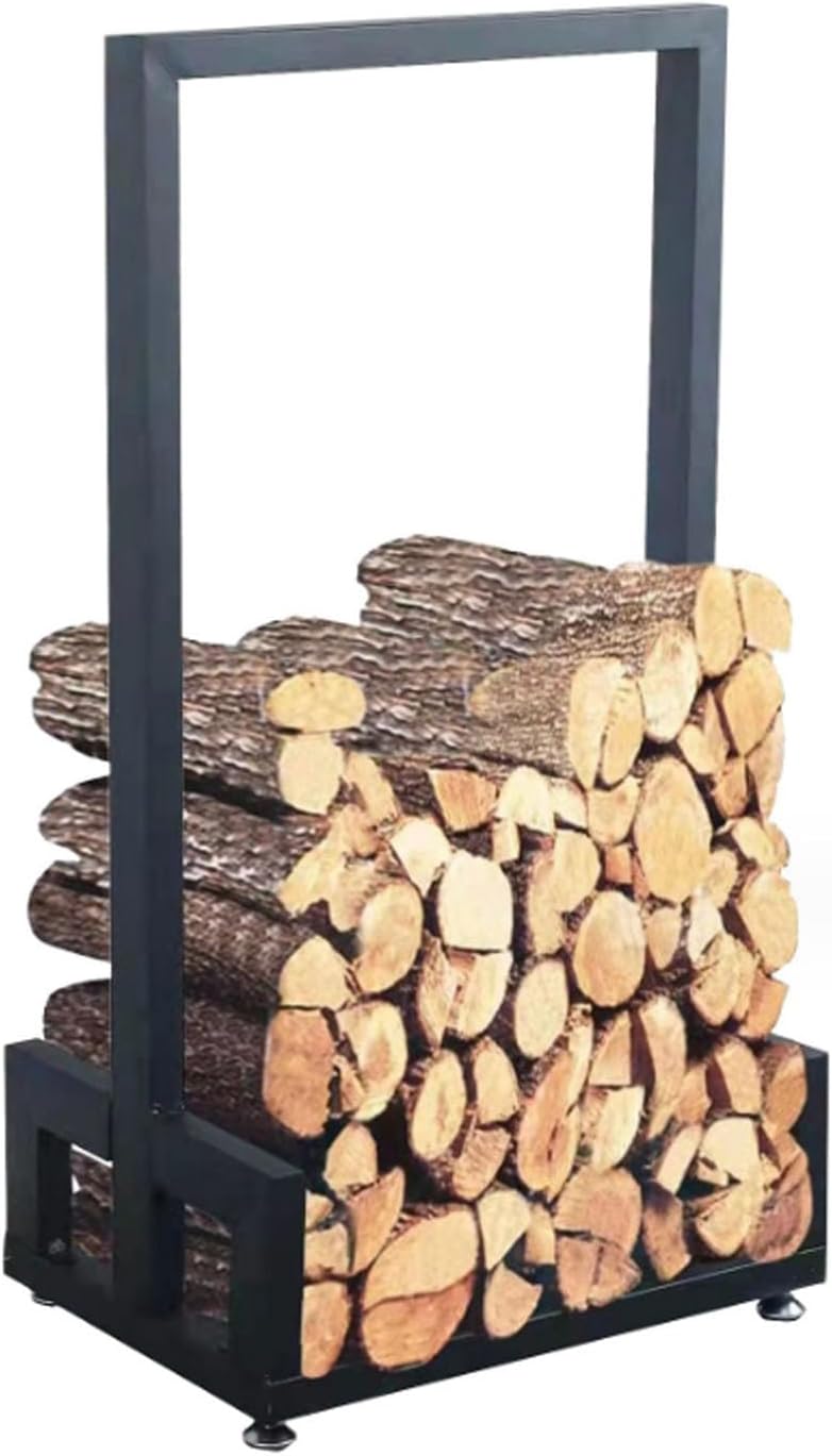 Outdoor Firewood Log Rack for Firewood Storage, Removable Multifunctional Metal Large-Capacity Storage Wooden Rack Suitable for Storing Firewood