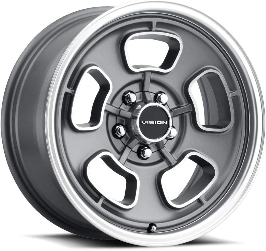 Vision 148 Shift 17x8 5x4.5" +19mm Gunmetal/Machined Wheel Rim 17" Inch