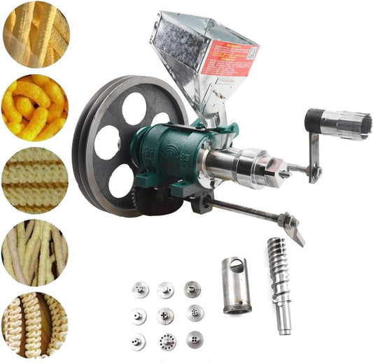 ECUTEE Puffed Food Extruder Rice Corn Puffing Extrusion Machine Multi Function Puff Snack Machine for Making Cornflakes, Hollow Sticks Made of Corn and Rice for Street Stall