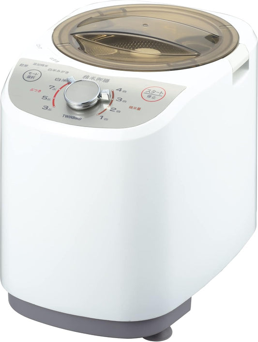 TWINBIRD compact rice milling device rice Gozen white MR-E520W