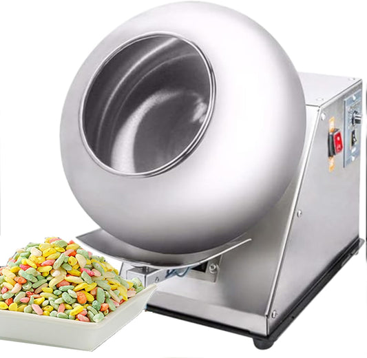 Commercial Sugar Coater Machine, 9 Adjustable Speeds Electric Candy Polishing Machine, Sugar Ball Panning Machine With Coating Drying Function, Perfect For Food Industry