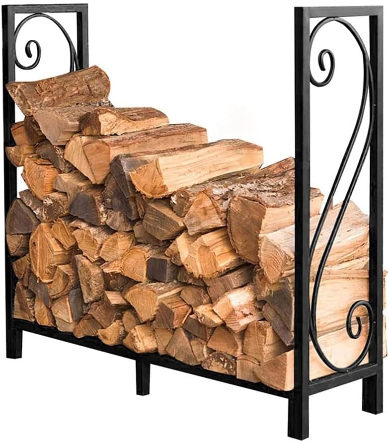 Firewood Rack, Outdoor Firewood Rack, Modern Design, Heavy Duty Firewood Stand, Suitable for Indoor and Outdoor Use, Fireplace