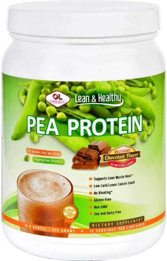 Olympian Labs Pea Protein Shake, Chocolate, Small, 18.8 Ounce
