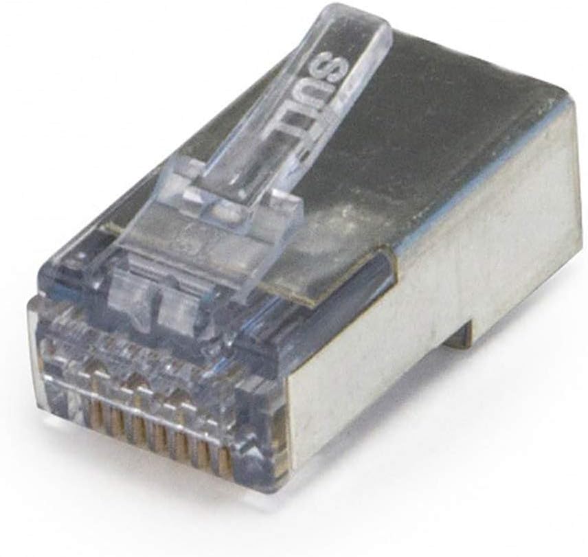 Platinum Tools Ezex44 Shielded RJ45 Internal Ground Connectors 100/Bag Accessory Box (105027)