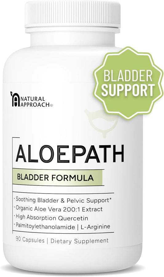 ALOEPATH - 200x Aloe Vera Extract for Bladder Health with Quercetin, PEA & L-Arginine - Organic Aloe Vera Capsules - USA Manufactured Premium Aloe Vera Supplement - Easy To Swallow Pills - 90 Capsules