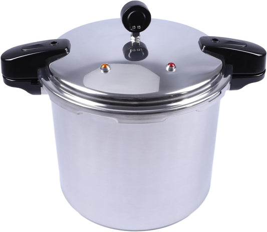 Topyond Pressure Cooker 23L Capacity Aluminium Alloy Fast Cooking Pot with Pressure Meter,Gas Stove Kitchen Appliance Pressure Cooker for Large Families