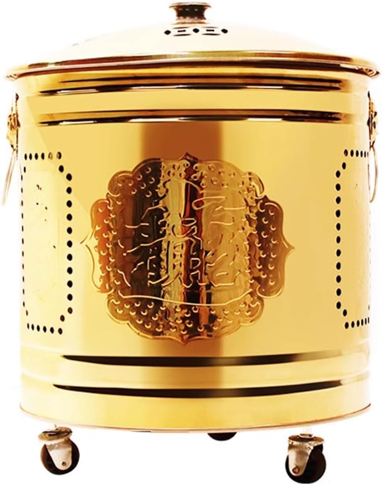 Burn Barrel, Incinerator, Fire Pit Debris Bin, with Special Lid, Used to Worship Ancestors, for Garden Paper Leaf Trash Wood Backyard Bonfire