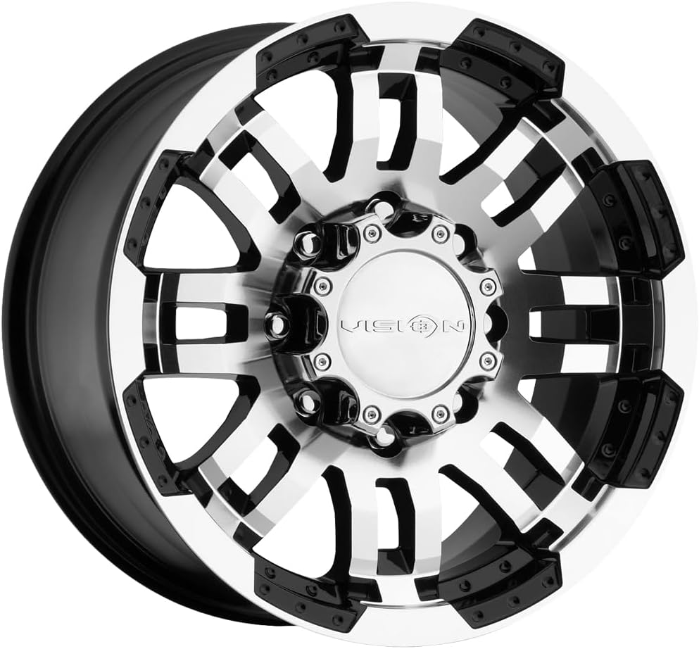 Vision Warrior 375 Gloss Black Machined Face Wheel (16x8"/8x165.1mm)