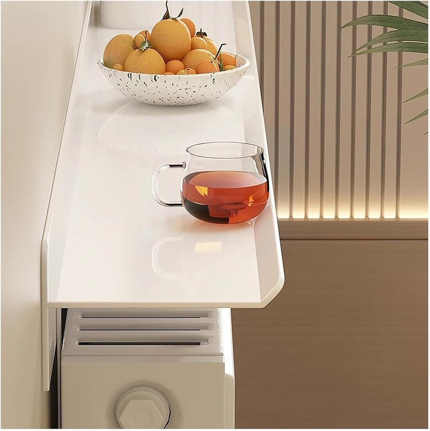 Radiator cover for old radiator，Radiator cabinet， Radiator Top Cover Metal Shelf Splicable for Living Room Bedroom Office Kitchen(200cm\/78.7in(2 section))