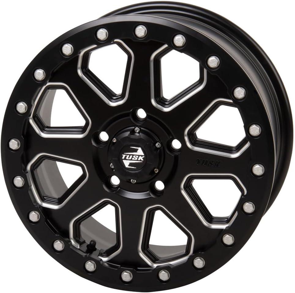 5/114.3 (5/4.5) Tusk Uinta Beadlock Wheel 15x7 6.0 + 1.0 Milled/Black For Polaris RZR Pro R 4 Premium 2022-2024