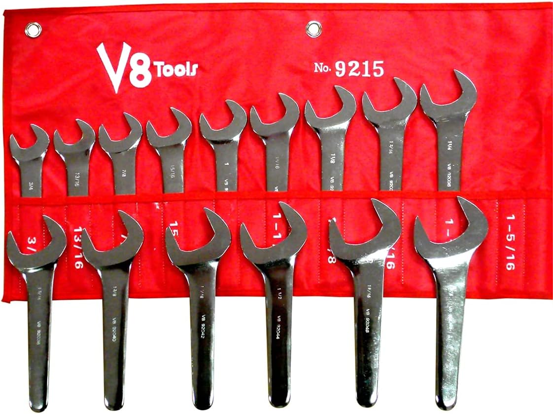 V8 Tools Inc 9215 15 Piece SAE Service Wrench Set