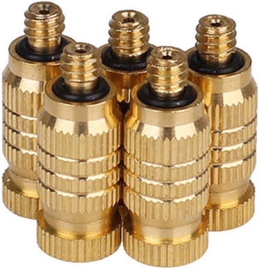 Pfeilzieher 50pcs Brass misting nozzles for Outdoor Cooling System high Pressure Mister Nozzle atomizing misting Sprayer Fog nozzles for Garden humidification Landscaping dust Control Size 0 1mm
