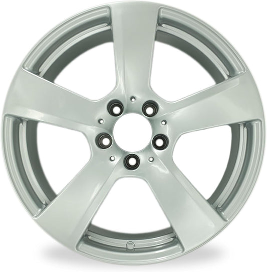 New 18x8.5 Inch 18" Rear Wheel for 2011–2013 Mercedes-Benz E-Class E350, E550 Coupe, Convertible | OEM Design Alloy Rim | Silver Finish | Rear Replacement Car Rim | Direct Fit - OE Stock Specs | 85152