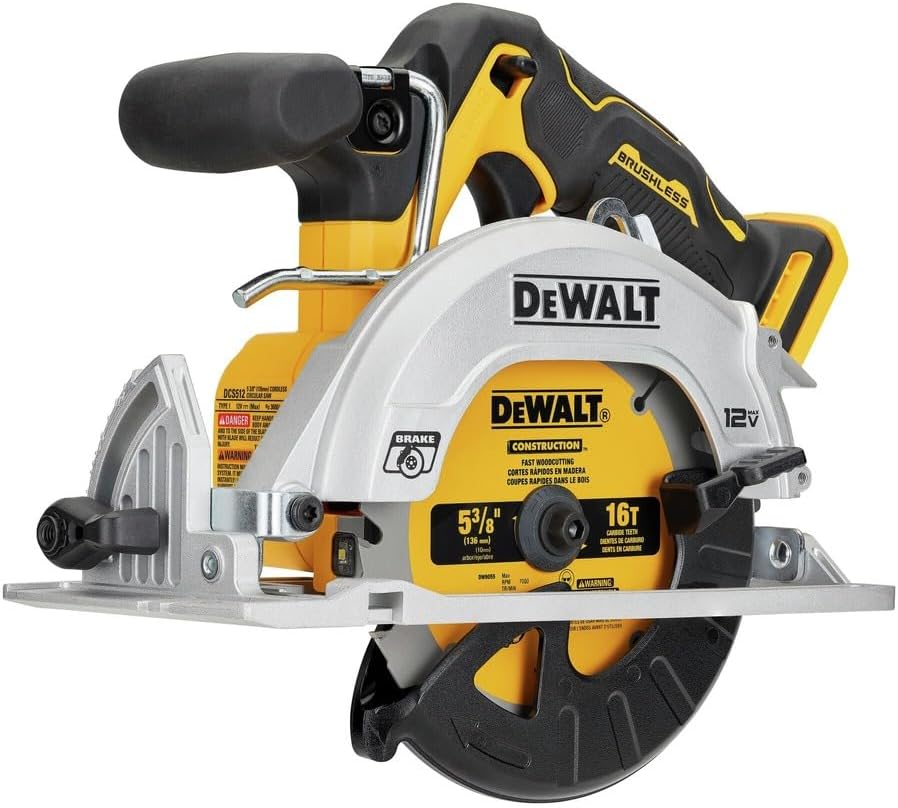 Dewalt DCS512BR 12V MAX XTREME Brushless Lithium-Ion 5-3/8 in. Cordless Circular Saw (Tool Only) (Renewed)