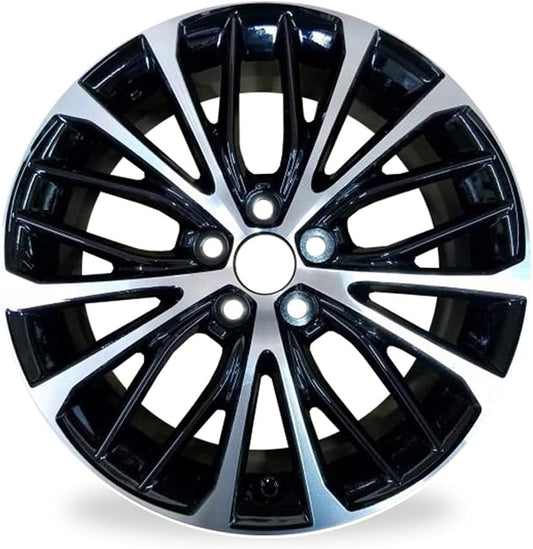 New Single 18" 18x8 Inch Alloy Wheel for 2018–2022 Toyota Camry | Machined Black Finish | OEM Design Replacement Rim | Direct Fit – OE Stock Specs | 75221 75221B