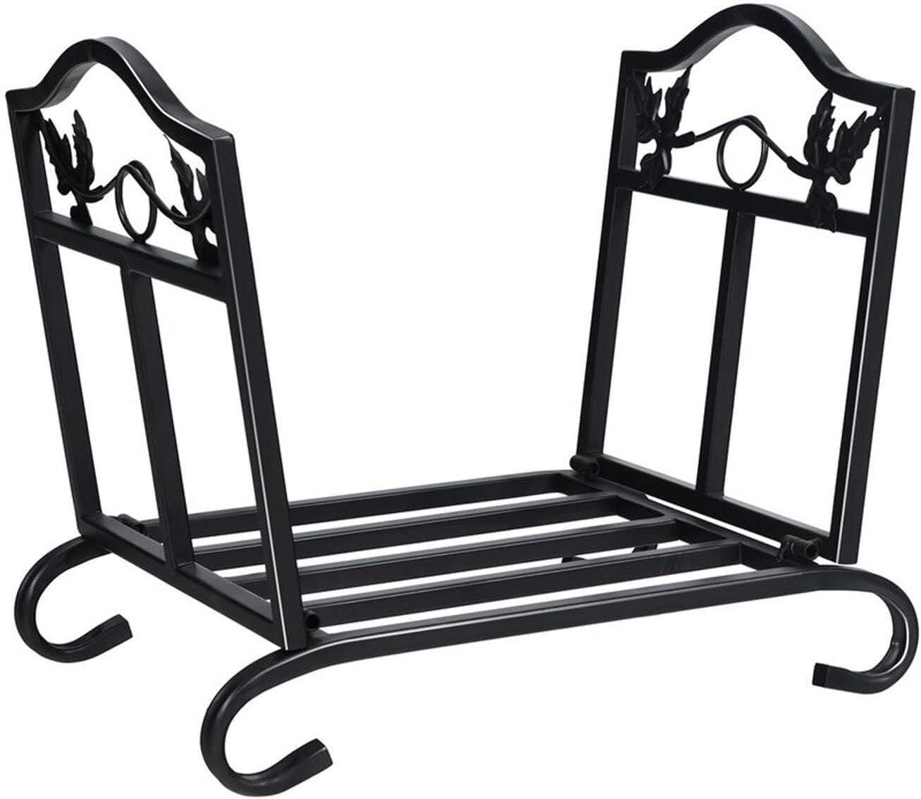 Outdoor Firewood Storage Rack Metal Wood Holder for Various Size Logs Outdoor Wood Storage Rack