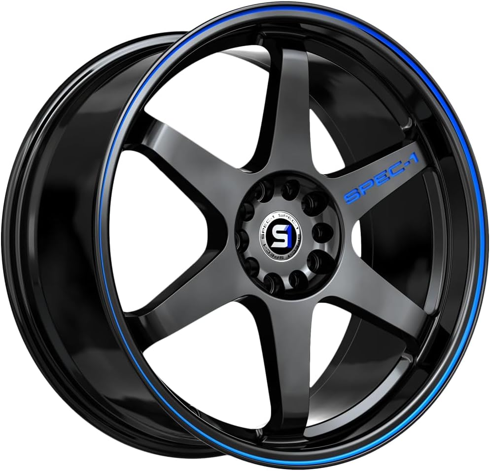 Spec-1 SPT-33 15x8 4x100/4x4.5" +20mm Black/Blue Wheel Rim 15" Inch SPT-33158920GBBL