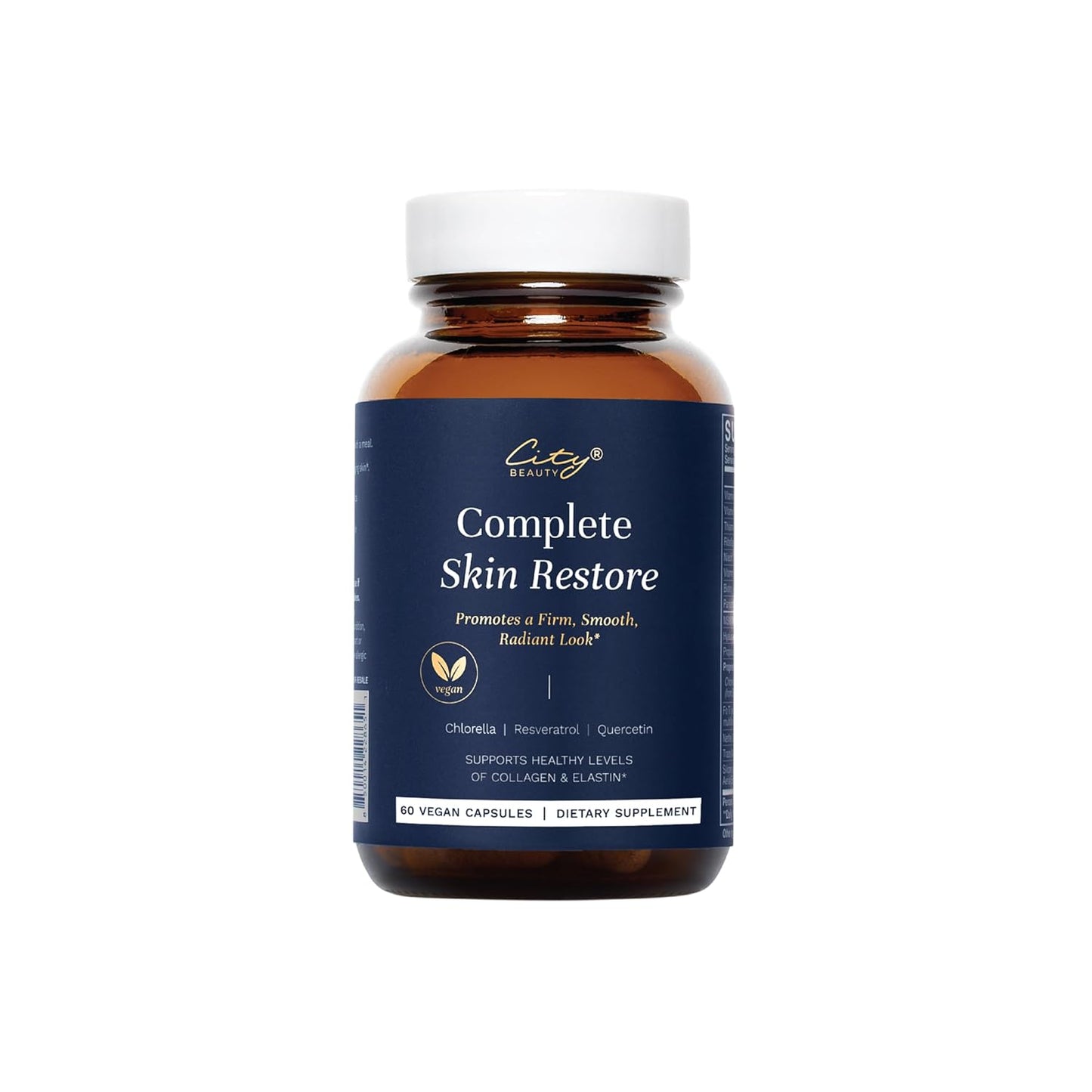 City Beauty Complete Skin Restore - Dietary Supplement - Supports Collagen & Elastin - Solution for Wrinkles & Sagging on The Face & Body - Anti-Aging Beauty & Skin Care Supplement