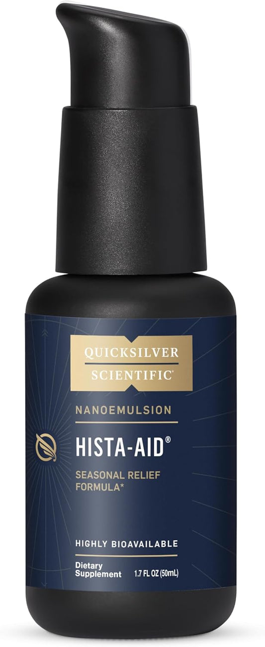 Quicksilver Scientific Nanoemulsified Hista-Aid - Flavonoids to Help Maintain Healthy Histamine Levels - Liposomal Vitamin C, DIM, Luteolin & Quercetin Liquid (50ml)