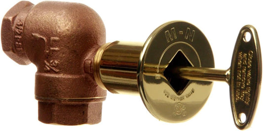 HPC Fire 3/4-Inch Angled Gas Fire Pit Shut Off Valve Kit (MABB-HC), Polished Brass Flange and Key