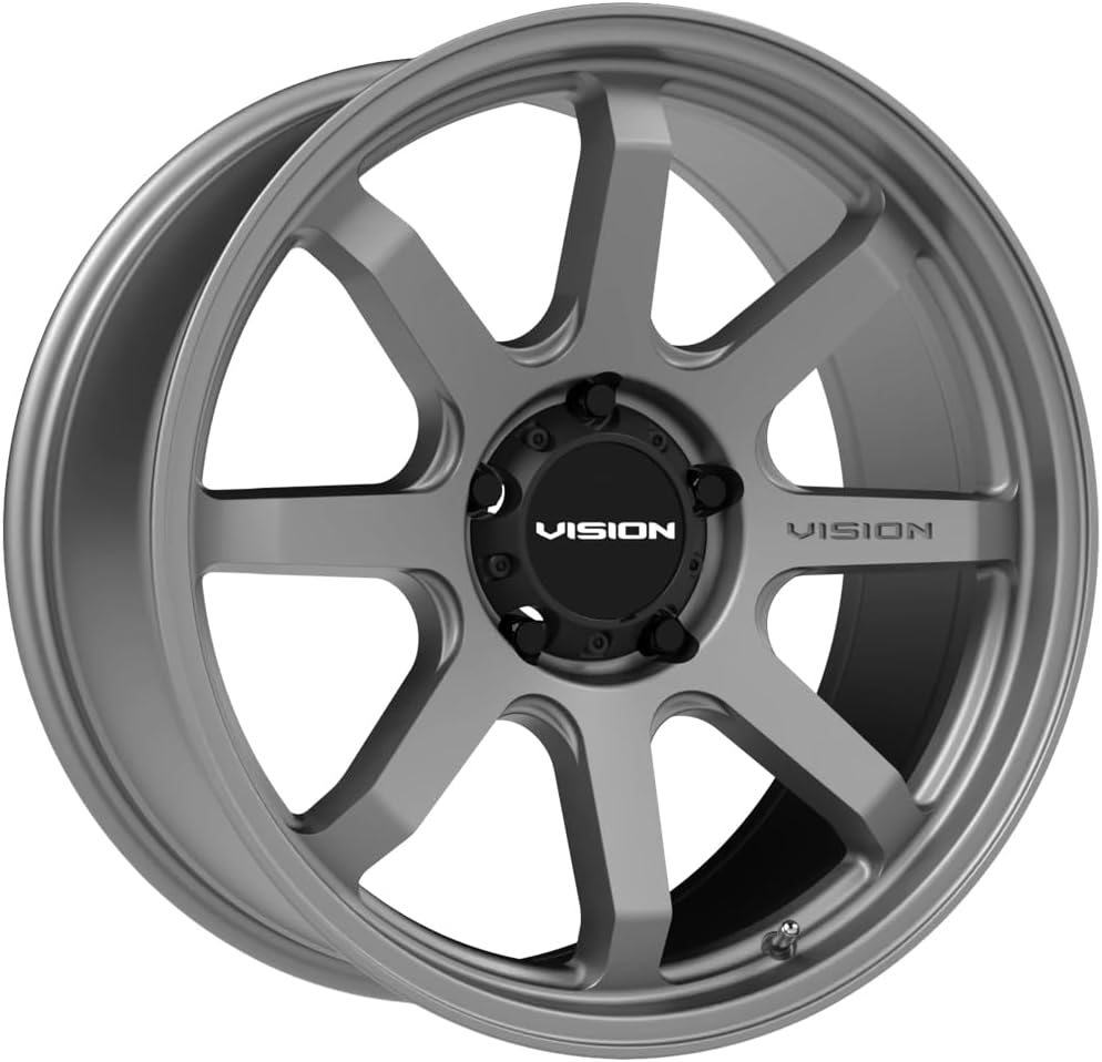 Vision 351 FLOW Custom Wheel - 17x8, 30 Offset, 5x114.3 Bolt Pattern, 76.1mm Hub - Satin Gray Rim