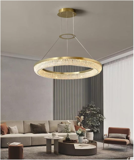 Modern Round Led Ring Light Luxury Ceiling Chandeliers for Dining Room Hanging Lamps Home Decor Appliance ﻿,Modern Pendant Light