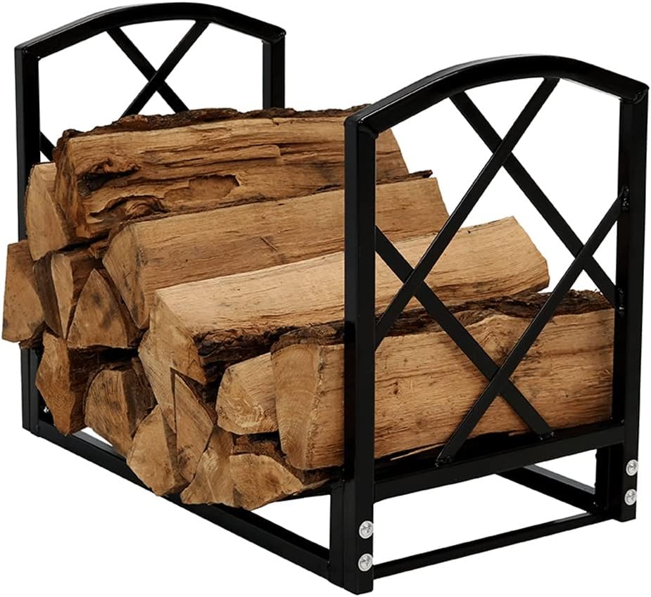 Outdoor Firewood Rack, Log Storage Rack, Easy To Assemble, Adjustable Brackets, Outdoor Fireplace Tools, Firewood Partition Rack
