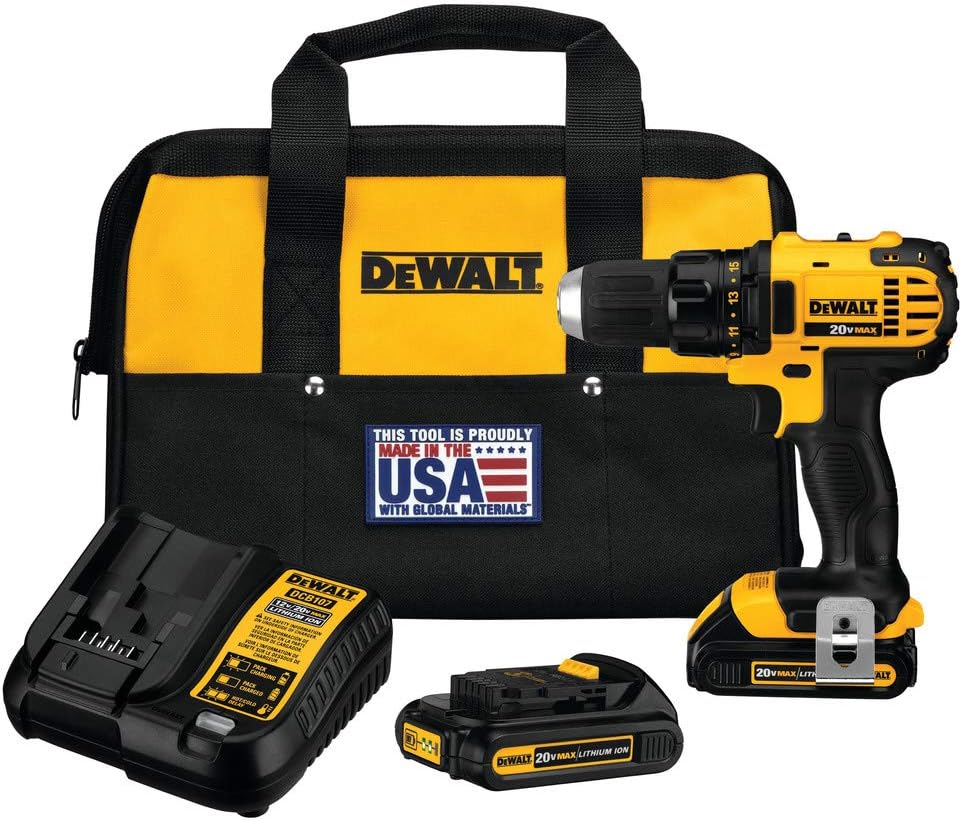 DeWalt DCD780C2 20V Li-ion Compact Drill\/Driver Kit, full size