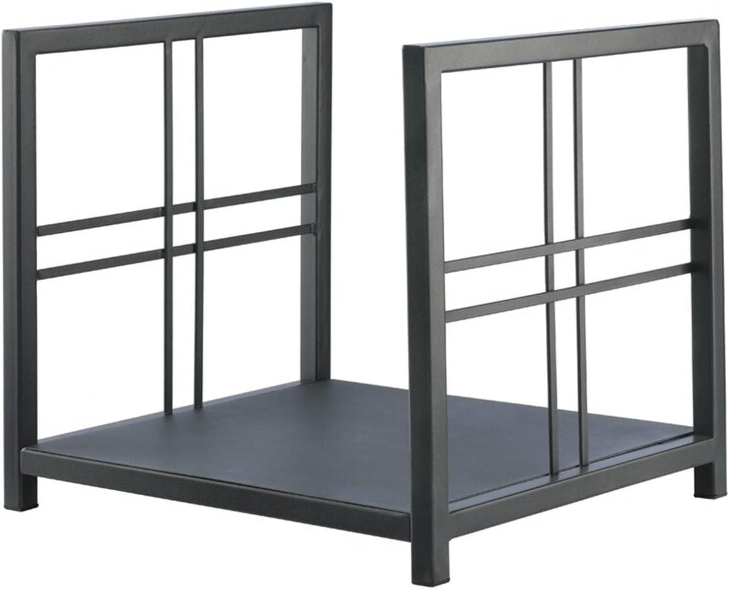 Small Firewood Storage Rack - Steel Log Brackets for Indoor and Outdoor Log Organizing and Storage Racks